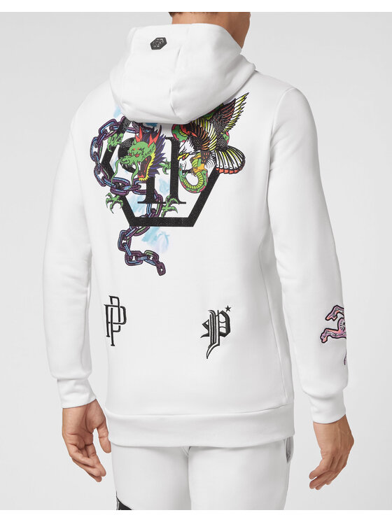 PHILIPP PLEIN PHILIPP PLEIN Mikina 4905 Biela Regular Fit