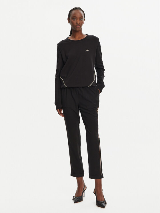 Liu Jo Sport Liu Jo Sport Riidest püksid TA5140 TS423 Must Regular Fit