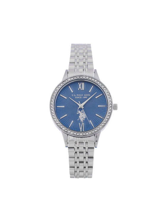 U.S. Polo Assn. U.S. Polo Assn. Rinkinys: laikrodis ir apyrankė Faith USP6392TW Sidabrinė
