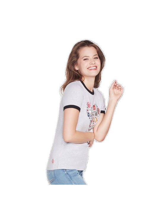 Skechers Skechers T-Shirt BW1TS12-LTGY Szary Regular Fit