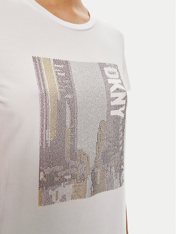 DKNY DKNY T-krekls P4DHQWNA Balts Regular Fit