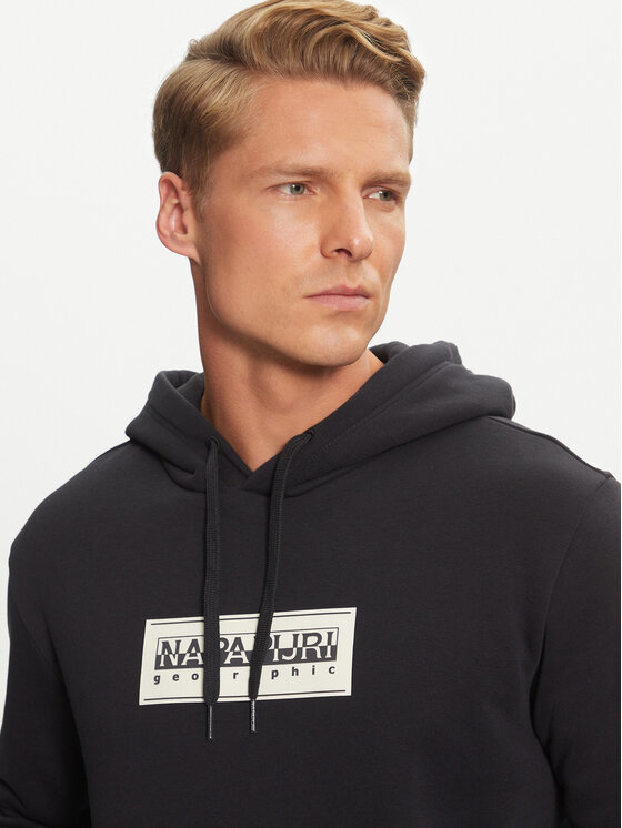 Napapijri Napapijri Μπλούζα B-Box Logo NP0A4I19 Μαύρο Regular Fit