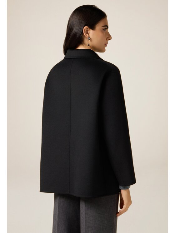Oltre Oltre Cappotto di lana R207J000297N033 Nero Baggy Fit