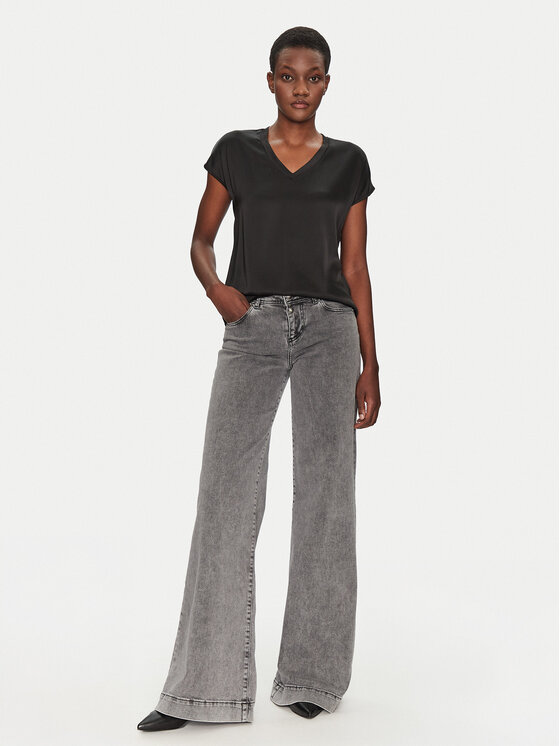 ViCOLO ViCOLO Bluzka TD0009 Czarny Relaxed Fit