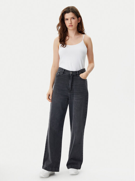 Gap Gap Top 701570-01 Biały Slim Fit