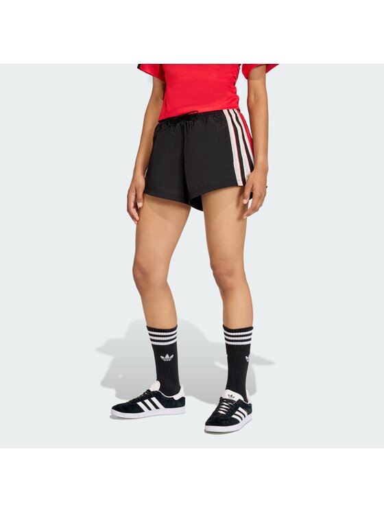 adidas adidas Szorty materiałowe 159070 Czarny Loose Fit