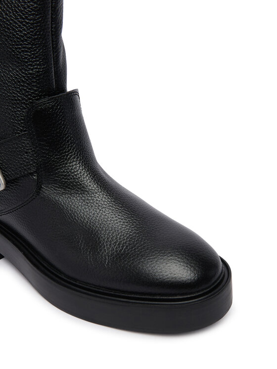 Calvin Klein Calvin Klein Stivaletti Conc Welt Mid Biker Boot Lth HW0HW03212 Nero