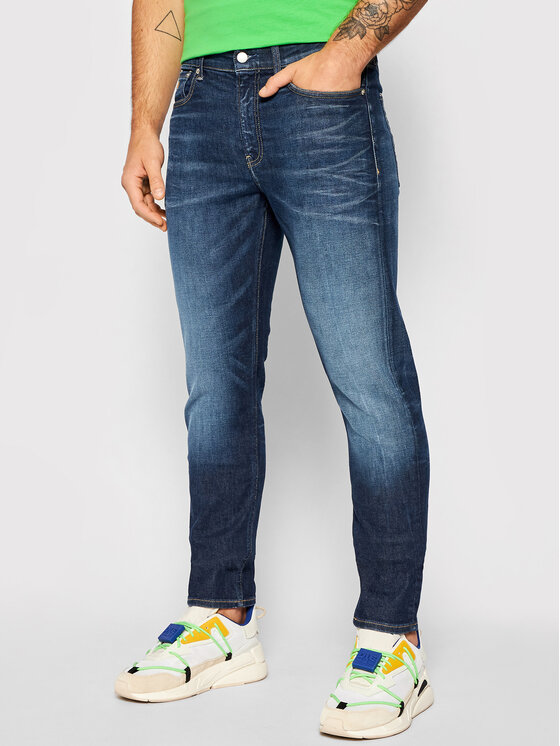 Calvin Klein Jeans Džinsi J30J317659 Tumši zils Slim Fit