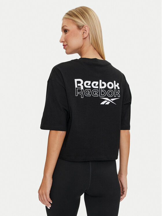 Reebok Reebok Marškinėliai Rie Tee 100075953 Juoda Regular Fit
