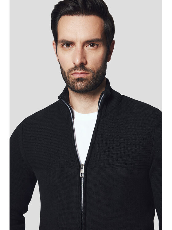 Lancerto Lancerto Kardigan Craig SW073224000095 Czarny Regular Fit