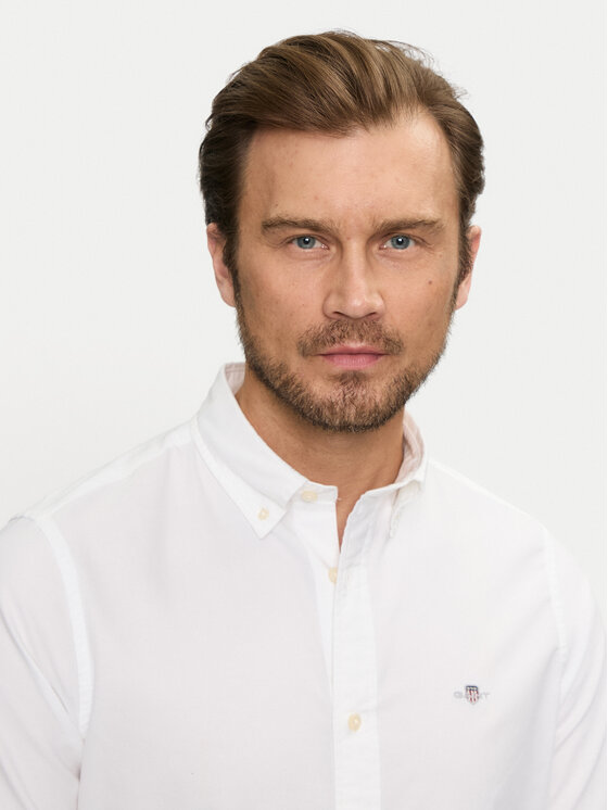 Gant Gant Πουκάμισο 3000202 Λευκό Slim Fit