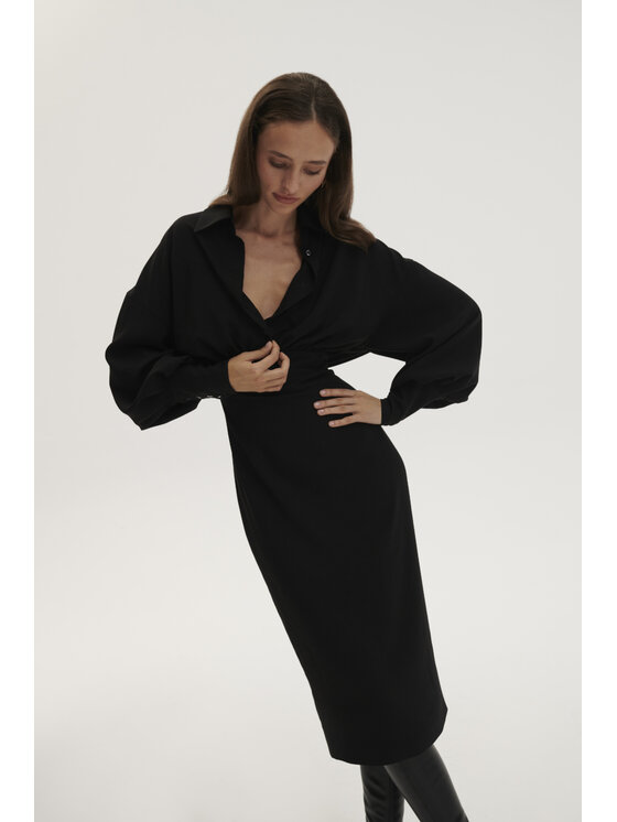 La Mania La Mania Koktejlové šaty ODETTE Čierna Classic Fit
