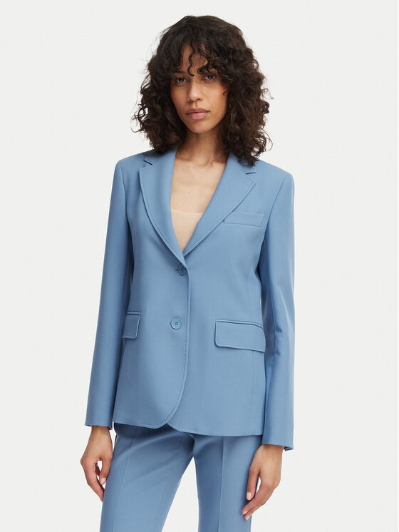 Weekend Max Mara Marynarka Uva 2615041061 Błękitny Slim Fit