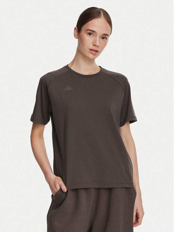 Kappa Тишърт 34258QW Кафяв Regular Fit