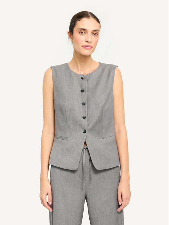 KMX KMX Kamizelka 192930017 Szary Fitted Fit