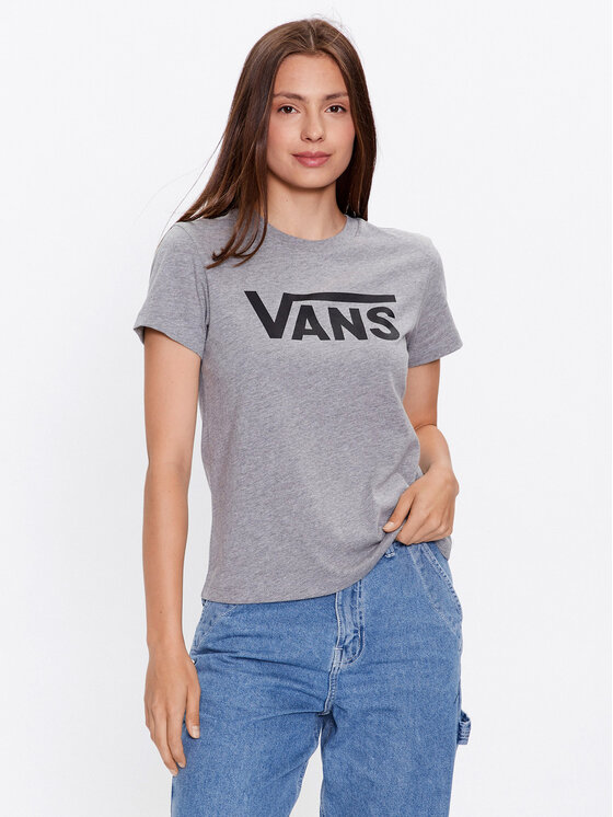 Vans Vans Marškinėliai Wm Flying V Crew Tee VN0A3UP4 Pilka Regular Fit