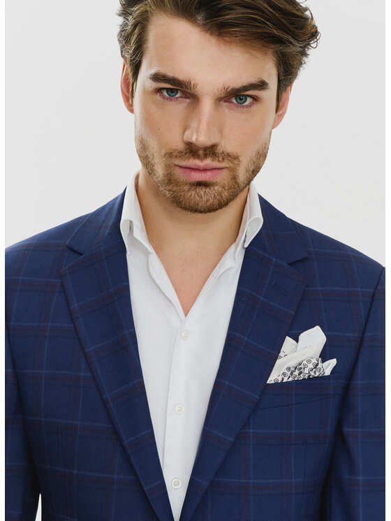 Pako Lorente Pako Lorente Marynarka P24SF-3G-005 Granatowy Slim Fit
