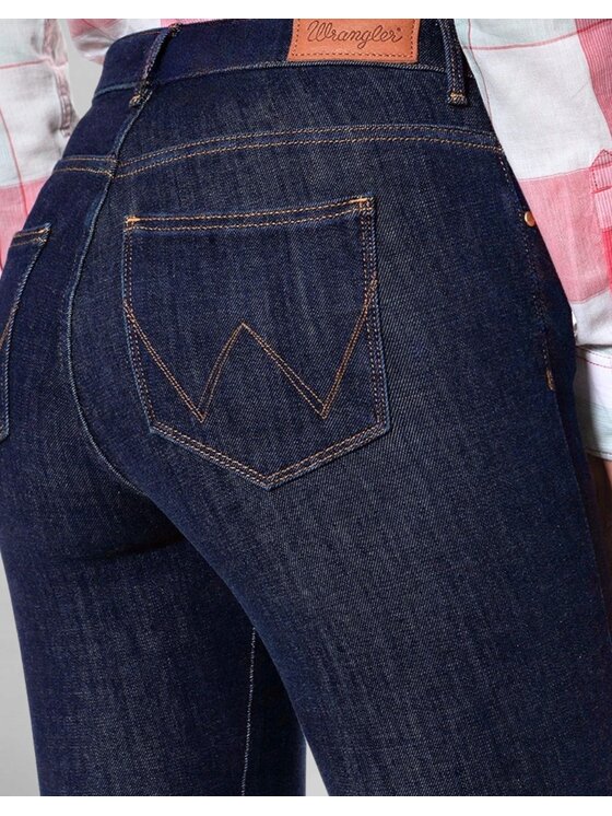 Wrangler Wrangler Jeansy Skinny 615 Niebieski Skinny Fit