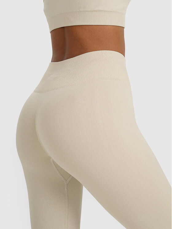 4F 4F Legginsy MULTI ACTIVE Beżowy Slim Fit
