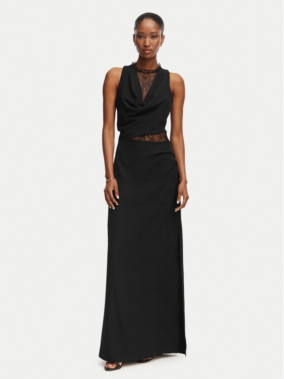 Rinascimento Rinascimento Vakarinė suknelė CFC0128799003 Juoda Slim Fit