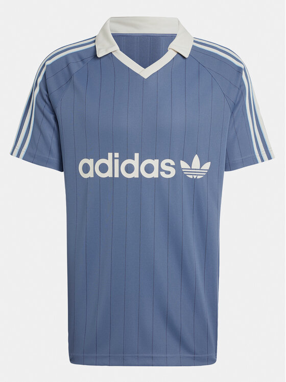 adidas T Shirt Pinstripe IU0199 Blau Regular Fit Modivo