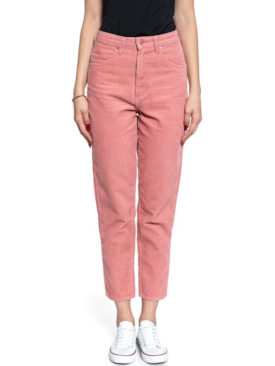 Wrangler Wrangler Pantaloni di tessuto MOM JEANS Rosa Regular Fit