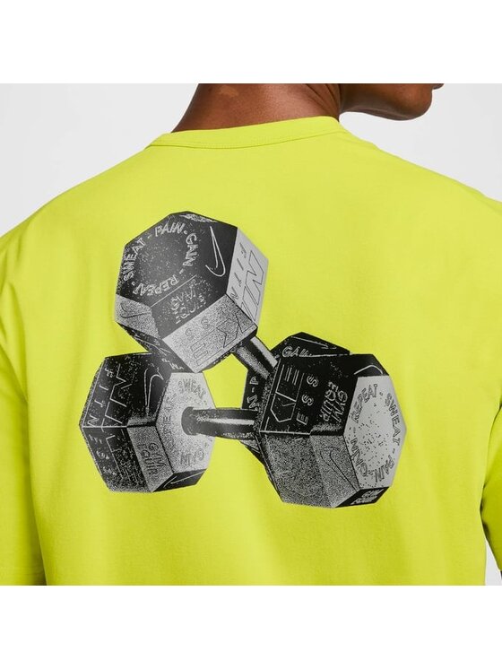 Nike Nike T-Shirt Hyverse Żółty Regular Fit