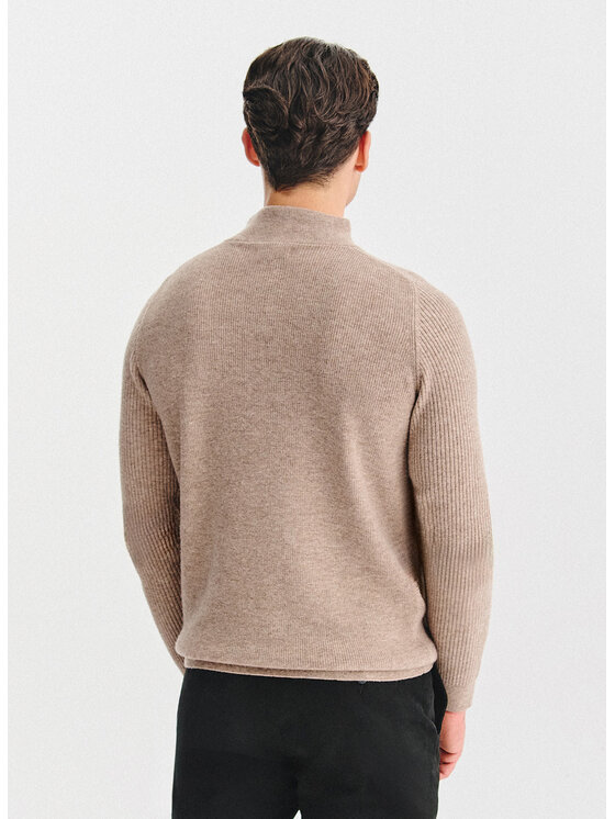 Pako Lorente Pako Lorente Sweter P25WP-2X-011 Beżowy Classic Fit