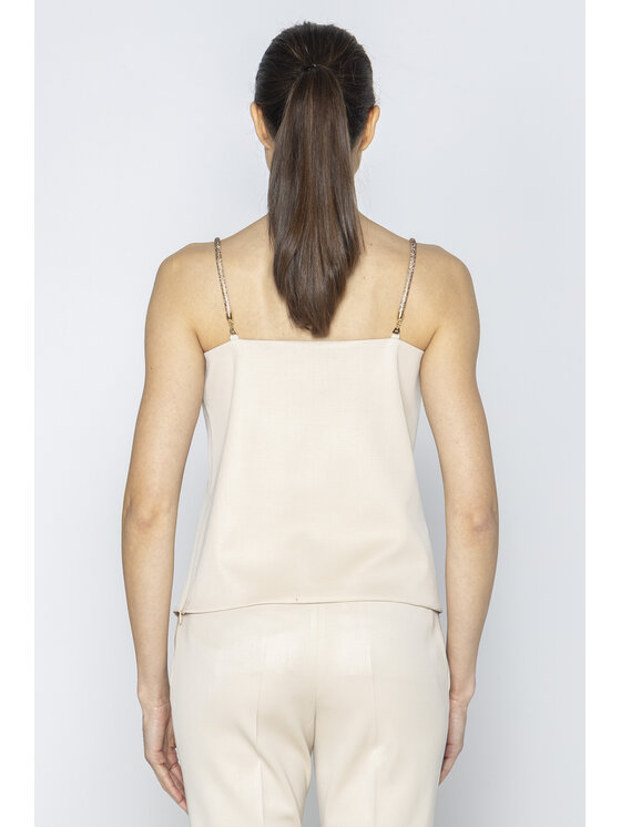 Deni Cler Milano Deni Cler Milano Top W-DC-0006-E2-K7-13-1 Beżowy Regular Fit