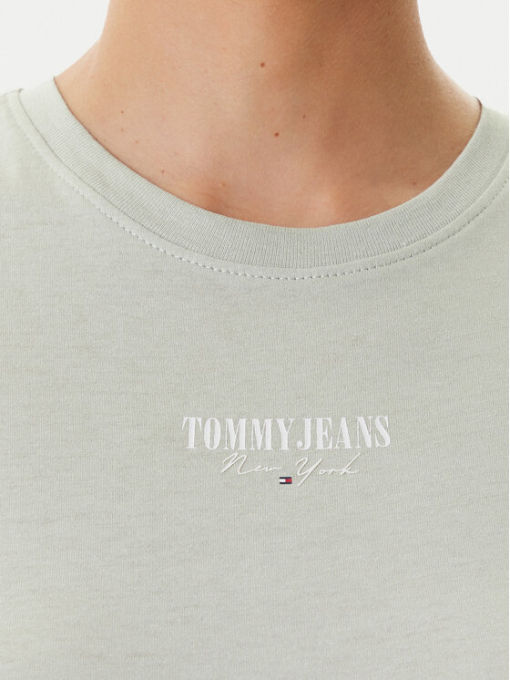 Tommy Jeans Tommy Jeans Tričko Essential DW0DW20913 Zelená Slim Fit