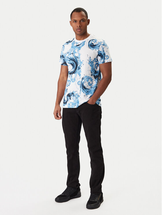 Versace Jeans Couture Versace Jeans Couture T-Shirt 80GAH6S0 JS543 Niebieski Regular Fit