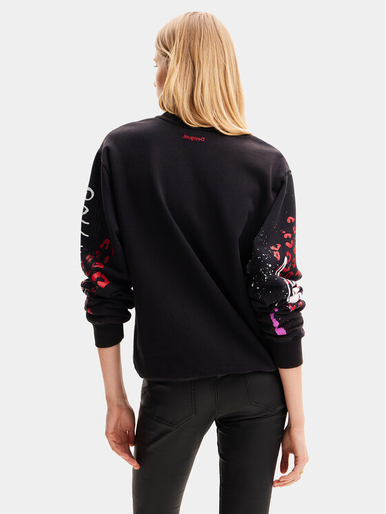 Desigual Desigual Bluza The Rolling Stones 24SWSK39 Czarny Regular Fit
