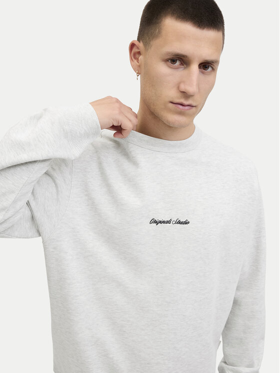 Jack&Jones Jack&Jones Majica dugih rukava Norrebro 12282893 Siva Relaxed Fit