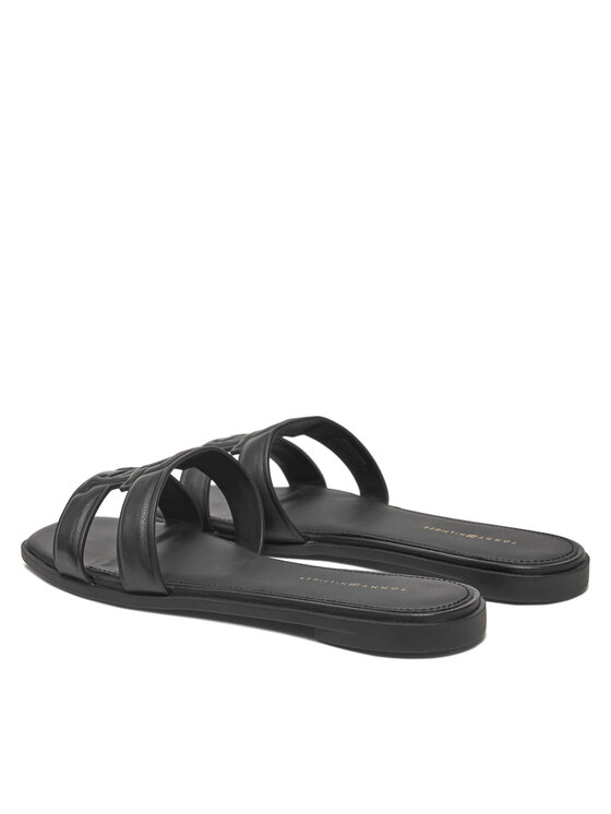 Tommy Hilfiger Tommy Hilfiger Papucs Th Logo Strap Mule FW0FW08671 Fekete