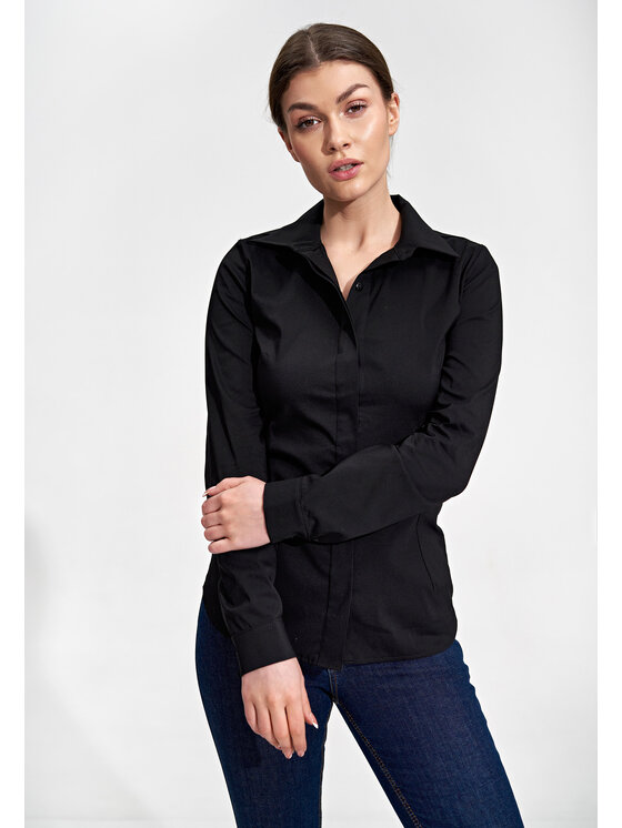 FIGL FIGL Koszula M876 Czarny Regular Fit