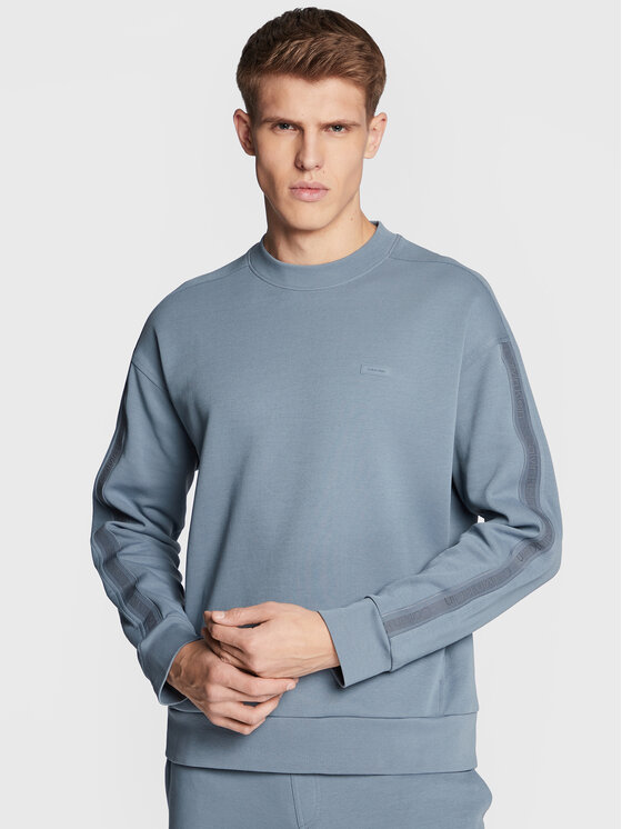 Felpa Logo Tape K10K111368 Grigio Comfort Fit