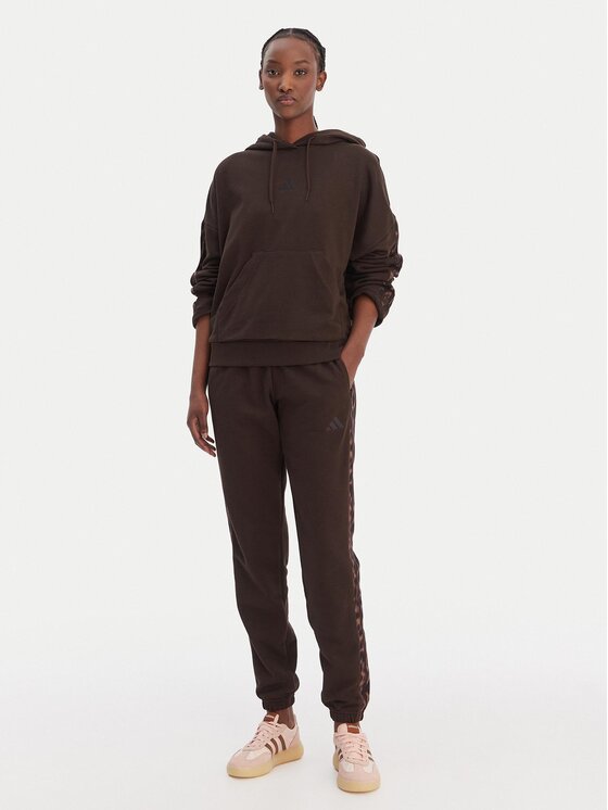 adidas adidas Pantaloni da tuta Seasonal Essentials Leopard Print KA4720 Marrone Regular Fit