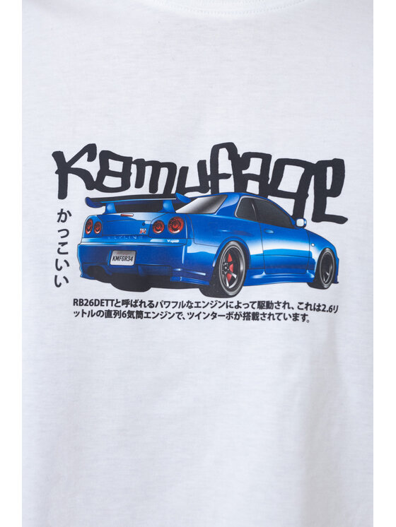 Kamuflage Kamuflage T-Shirt R34 Biały Relaxed Fit