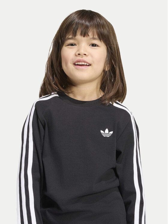 adidas adidas Bluzka 3 Stripes KQ8877 Czarny Loose Fit