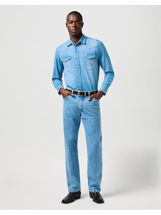 Wrangler Wrangler Camicia WESTERN SHIRT Blu Regular Fit