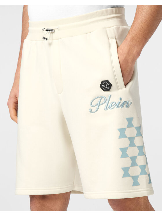 PHILIPP PLEIN PHILIPP PLEIN Szorty sportowe 24337 Biały Jogger Fit