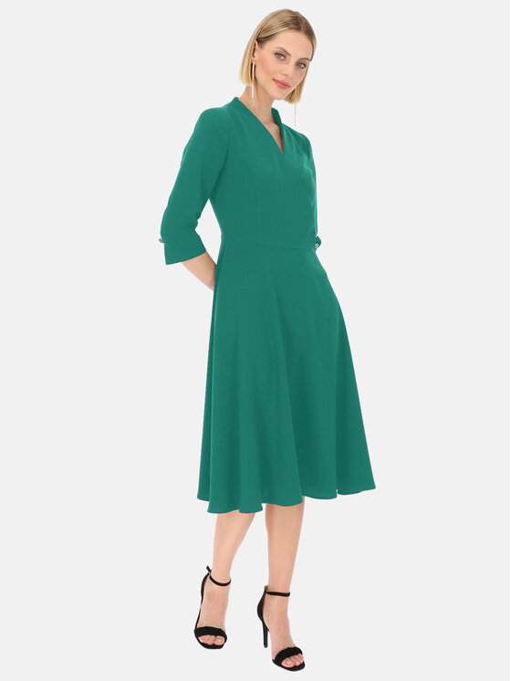 Potis & Verso Potis & Verso Sukienka koktajlowa Harmoni Zielony Slim Fit