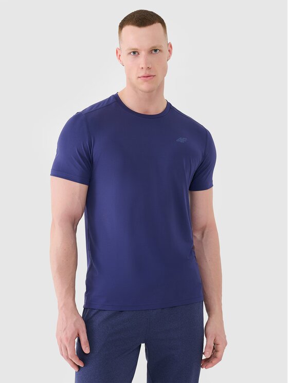 4F 4F T-Shirt 4FWSS25TFTSM1343-30S Niebieski Regular Fit
