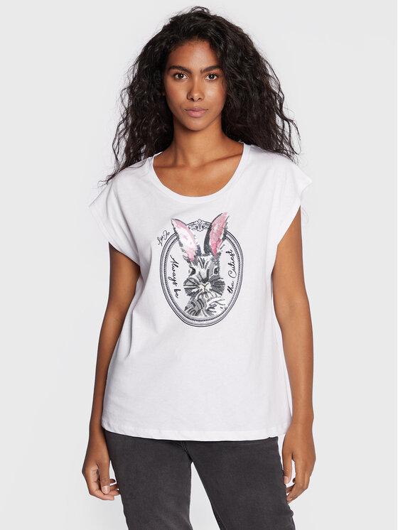 T-shirt WF2286 J5923 Bianco Regular Fit