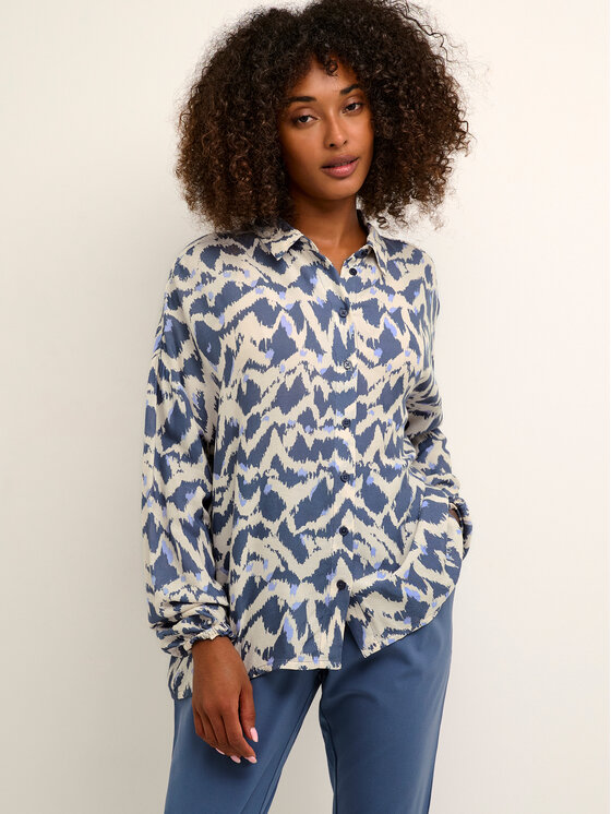 Kaffe Cămașă Kenny 10507091 Albastru Loose Fit