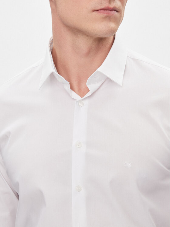 Calvin Klein Calvin Klein Cămașă K10K112310 Alb Slim Fit