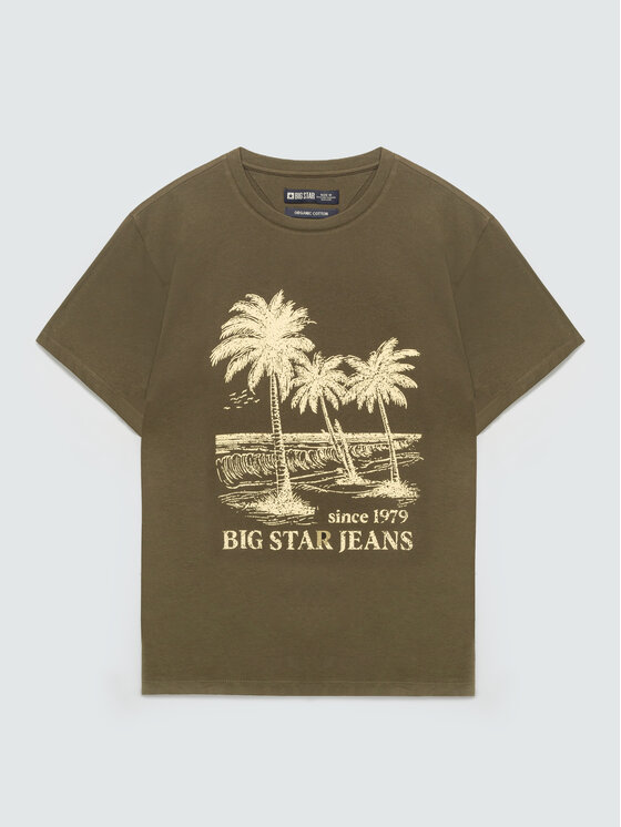 BIG STAR BIG STAR T-Shirt OMER Zielony Basic Fit