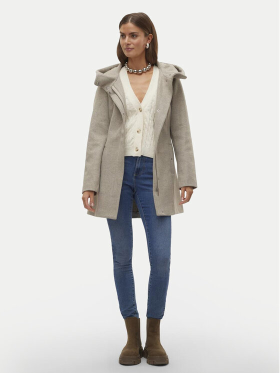 Vero Moda Vero Moda Cappotto di transizione Popliva 10310779 Beige Regular Fit