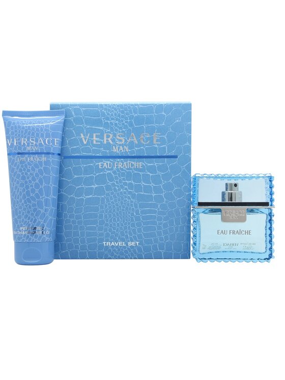 Zestaw zapachowy Versace, Man Eau Fraiche zestaw woda toaletowa spray 50ml + żel pod prysznic 100ml