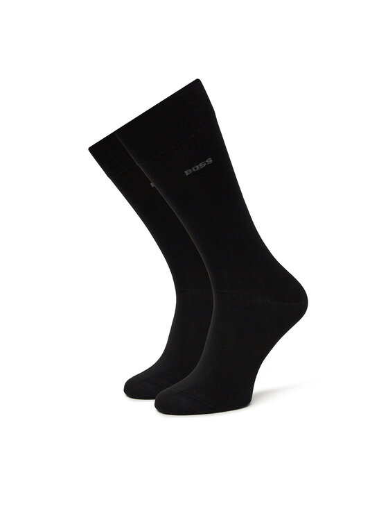 BOSS BOSS Set de 2 perechi de șosete lungi pentru bărbați 50524282 Negru